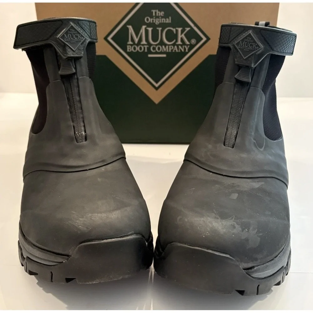 Muck Boot Company Men's Apex Mid zip Ankle Boot AXMZ-000 Black/Gray Size 13